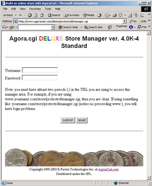 Agora Cart Manager Screenshot